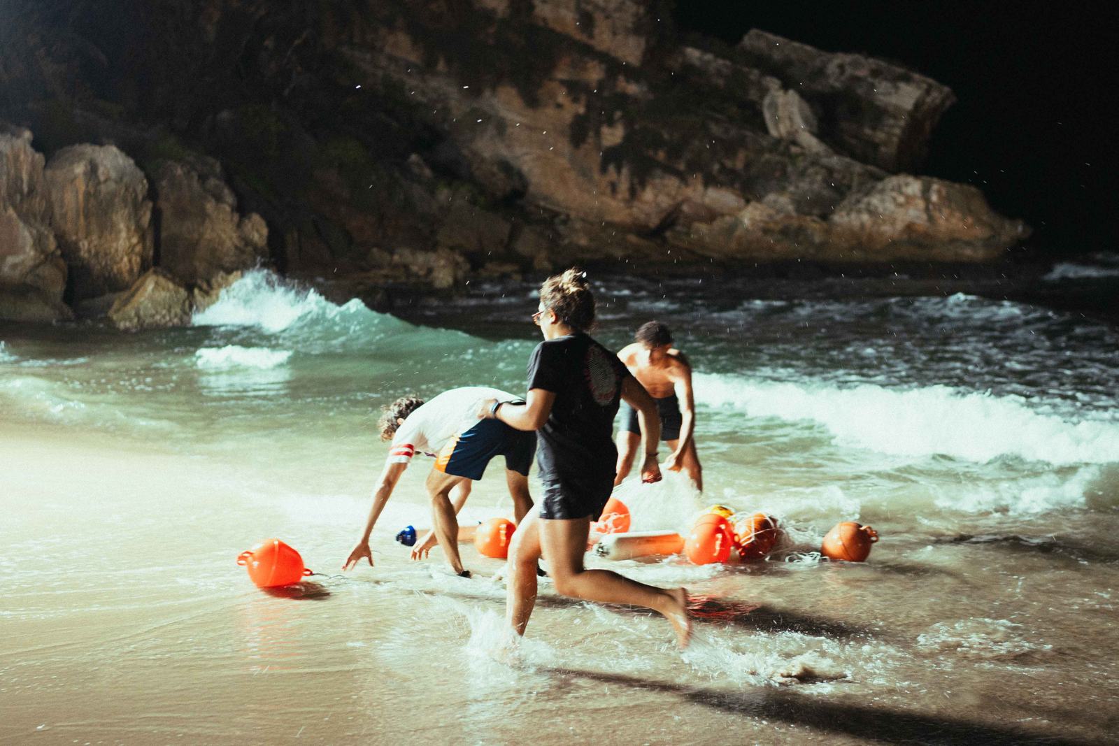 A night shoot on the beach